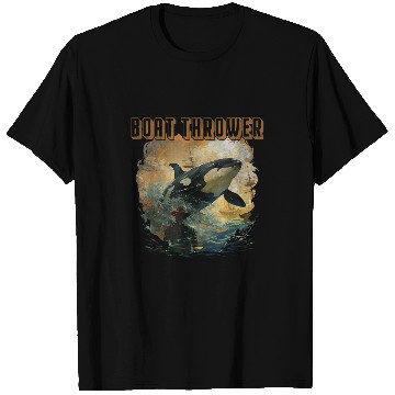 Discover Boat thrower orcas ocean T-Shirts