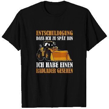 Discover Wheel loader construction site building worker 4 T-Shirts