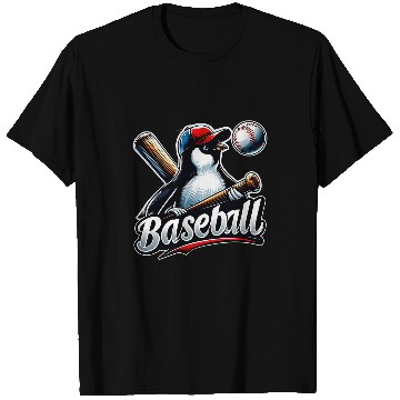 Discover Funny Lets Go Penguin Playing Baseball 2 T-Shirts