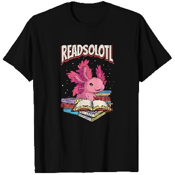 Discover Cute Readsolotl Book Reading Axolotls Bookworm T-Shirts