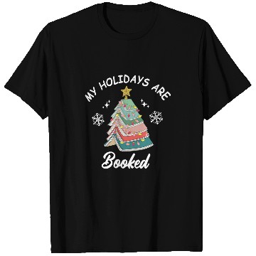 Discover My Holidays Are Booked Christmas Tree Book T-Shirts