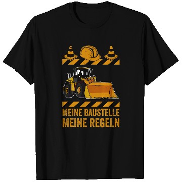 Discover Wheel loader construction site building worker 19 T-Shirts