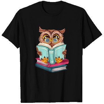 Discover Cute Owl Reading Book T-Shirts