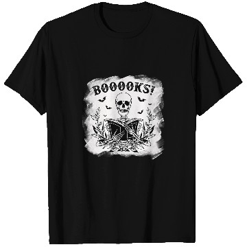 Discover Skeletons Reading Book Halloween Tees Teacher Library Reading T-Shirts