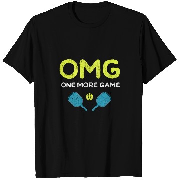 Discover One More Game Funny Pickleball Lover OMG Player Pickle Ball T-Shirts