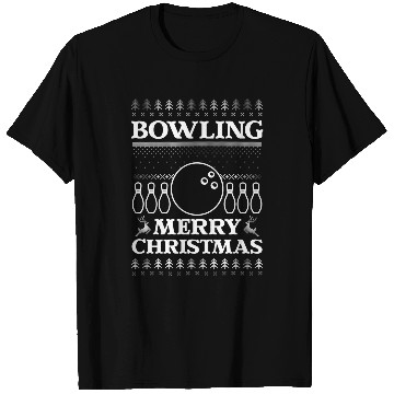 Discover Bowling Merry Christmas Design T-Shirts