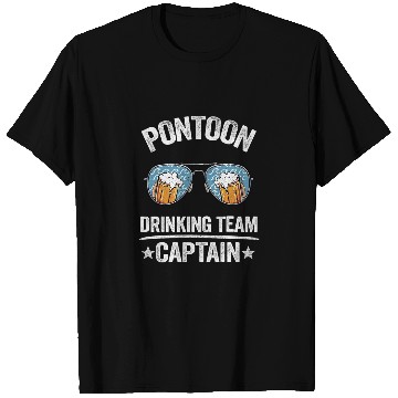 Discover Pontoon Drinking Team Captain Boat Beer Pontoon Captain 7 T-Shirts