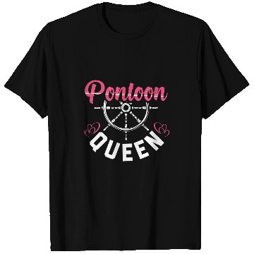 Discover Pontoon Queen Boating Boat Pontoon T-Shirts