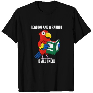 Discover Cute Parrot Reading Book Funny Literature T-Shirts