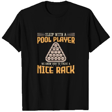 Discover Sleep With A Pool Player Nice Rack Cue Stick Balls Billiard T-Shirts