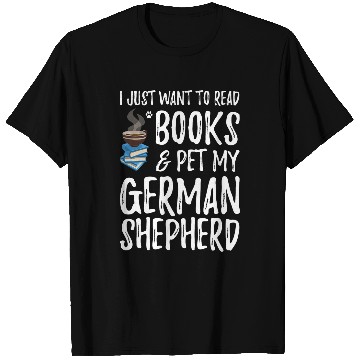 Discover German Shepherd Avid Book Reader Funny Dog Mom 1 T-Shirts