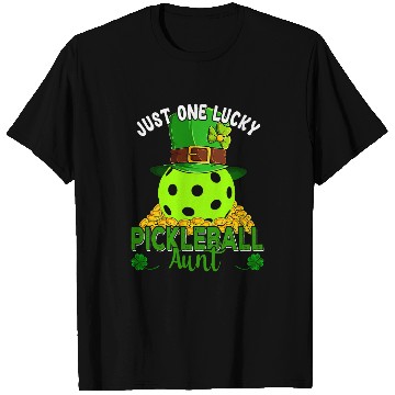 Discover One Lucky Pickleball Aunt Patricks Day Player Clovers T-Shirts