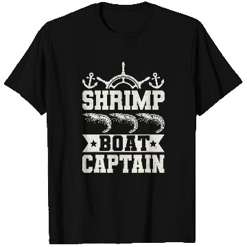 Discover Shrimp Boat Captain Shrimp Seafood Shellfish T-Shirts
