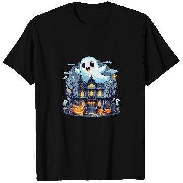 Discover ghostss Haunted House Midnight vintagess ghostss Spooky Halloween T-Shirts