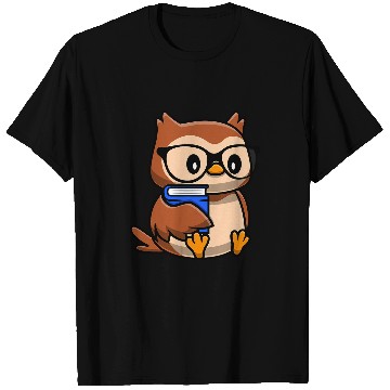 Discover Cute Owl Book Lover Library Smart Bookworm Kawaii Reading T-Shirts