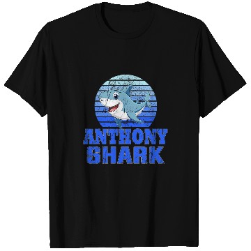 Discover ANTHONY Shark Family Reunion Squad First Last Name T-Shirts