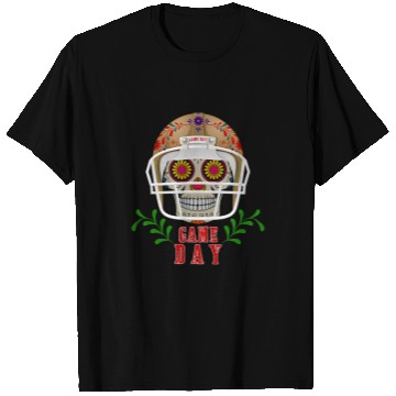 Discover Game Day Football Season American Soccer Rugby Sugar Skull T-Shirts
