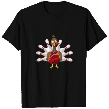 Discover Cool Turkey Bowling Pin Feathers Funny Thanksgiving Gift 1 T-Shirts
