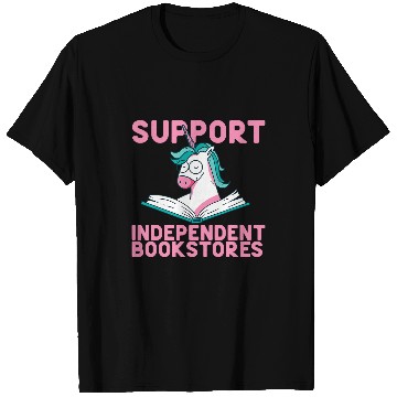 Discover Support Independent Bookstores Book Lover Reading Nerd T-Shirts