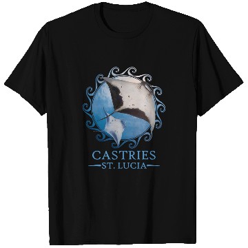 Discover Castries St Lucia Stingray Manta Ray Ocean Animals T-Shirts