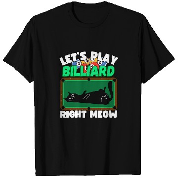 Discover Pool Billiard Team 8 Ball Pool Player Cats Billiard T-Shirts