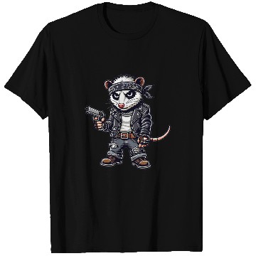 Discover Funny Opossum Bad Attitude Get Bent Savage Street Gang T-Shirts