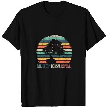 Discover Japanese Bonsai Tree Eat Sleep Bonsai Repeat T-Shirts