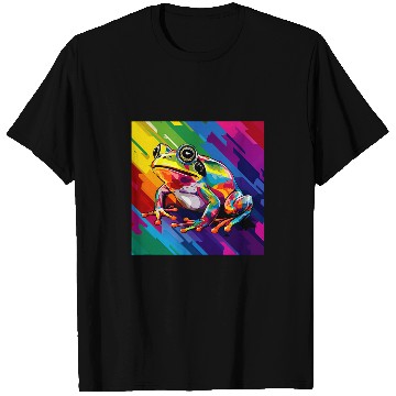 Discover Abstract Frog Rainbow Illustration T-Shirts