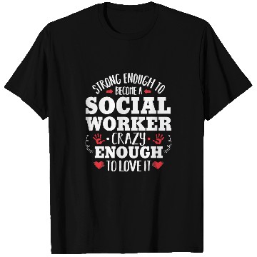Discover Strong Enough School Social Worker Teacher Appreciation Gift T-Shirts