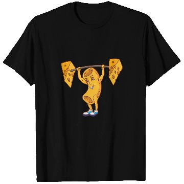 Discover Macaroni Lifting Cheese Macaroni Weightlifting T-Shirts