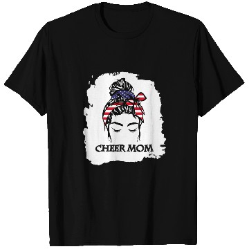 Discover Cheer Mom USA Flag 1 T-Shirts