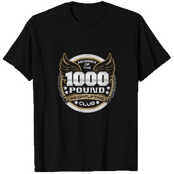 Discover 1000 Pound Weightlifting Club Trophy Short Sleeve T-Shirts