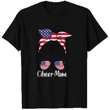 Discover Cheer Mom USA Flag T-Shirts