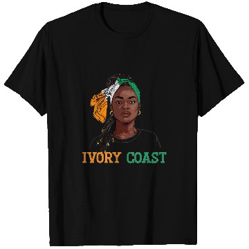 Discover Ivorian Flag Souvenirs Uniform for Women Ivory Coast 1 T-Shirts