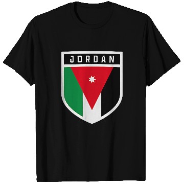 Discover Jordanian Flag Shield Classic Pocket Badge Style T-Shirts