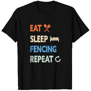 Discover Eat Sleep Fencing Repeat T-Shirts