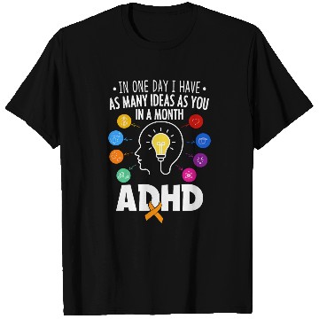 Discover ADHD Warrior Embrace Neurodiversity ADHD Awareness T-Shirts
