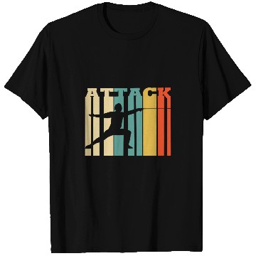 Discover Attack Fencing Fencer vintagess T-Shirts