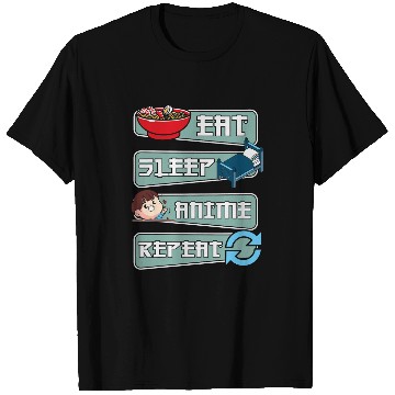 Discover Eat Sleep Anime Repeat Japanese Ramen T-Shirts