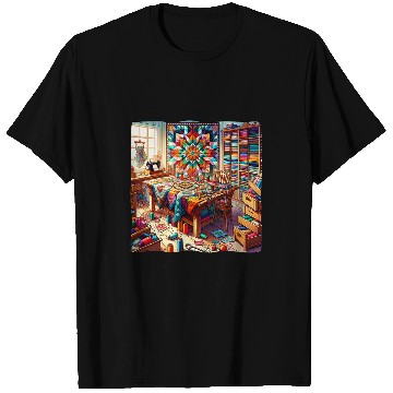 Discover Patchwork Quilting Quilt Hobby Sewing Room T-Shirts
