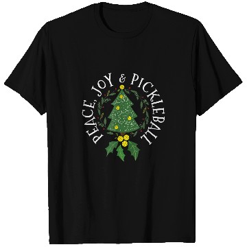 Discover Peace And Joy Christmas Tree Pickleball T-Shirts