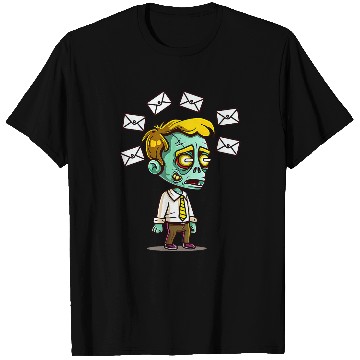 Discover Zombie With Emails Design Supervisor T-Shirts