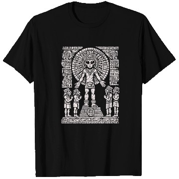 Discover Aztec Messiah Chosen One Sacrifice Alien Art T-Shirts
