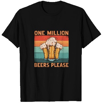 Discover One Million Beers Please vintagess Drinking Team Alcohol Lover T-Shirts