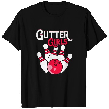 Discover Gutter Girls Bowling Tee For Women Toddler Kids Novelty T-Shirts