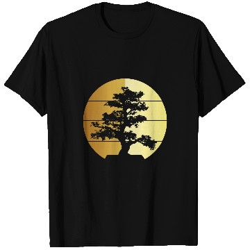 Discover Pacific Ocean Beach Bonsai Tree Golden Sun Retro vintagess T-Shirts