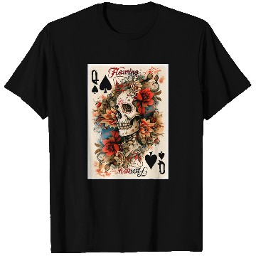 Discover A Playing Card Design Featuring The Queen T-Shirts