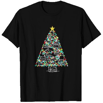 Discover book christmas tree book reading lovers chritmas T-Shirts