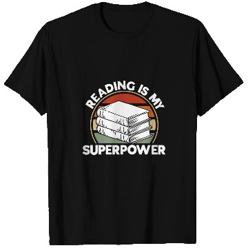 Discover Reading Is My Superpower Book Nerd Bookworm 4 T-Shirts