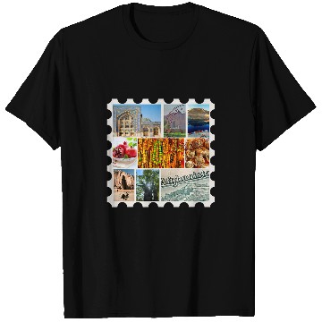 Discover Afghanistan Stamp Collage T-Shirts